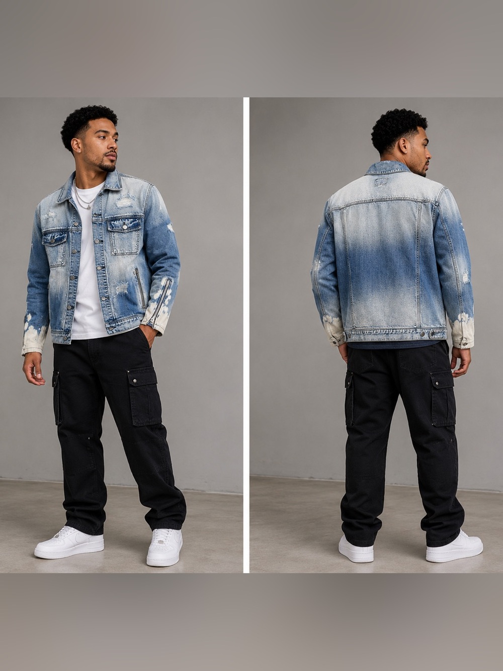 New Men's Rockstar Skylar Med Wash Jacket - S
